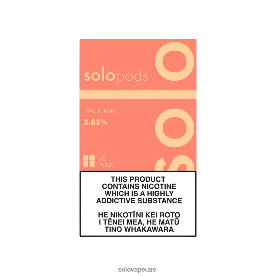 Solo Vape Disposable - Solo جراب بديل 2-pack نعناع الخوخ 4L4J0P57